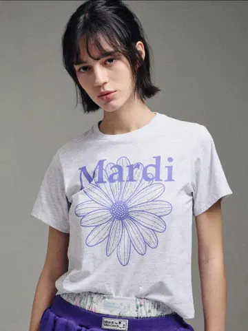 SLIM TSHIRT HEATHER PURPLE 헤더 퍼플 그레이 보라색