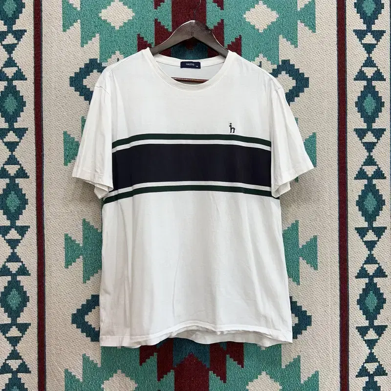 【HAZZYS GOLF】 Men's Striped Short Sleeve T-Shirt / 追跡付 HAZZYS | 헤지스 [100] Hazzys Golf Striped Casual Embroidered