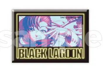 BLACK LAGOON DMM 스크래치 E상 스퀘어 캔뱃지 디자인 B