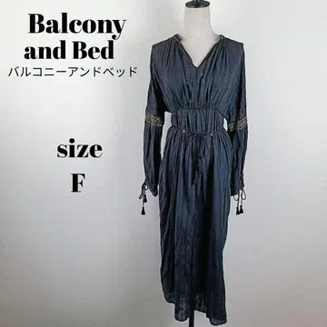 [ a1720 ] Balcony and Bed 얇은 소재 롱 원피스 F