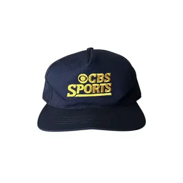 90's~ CBS SPORTS 캡 M/L 네이비 TV 방송국 자수