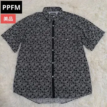 [새상품급] PPFM 반팔 셔츠 기하학 올 패턴 F SIZE