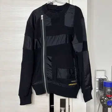 [ sacai ] 사카이 (1) 21ss 니트 절개 라이더 자켓