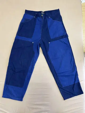 H&M 네이비 패치워크 워크 팬츠