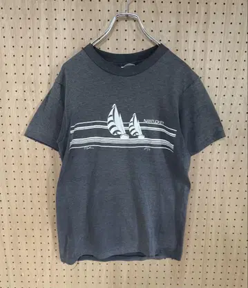Hanes 80년대 Nantucket 수베니어 티셔츠 83년 제조