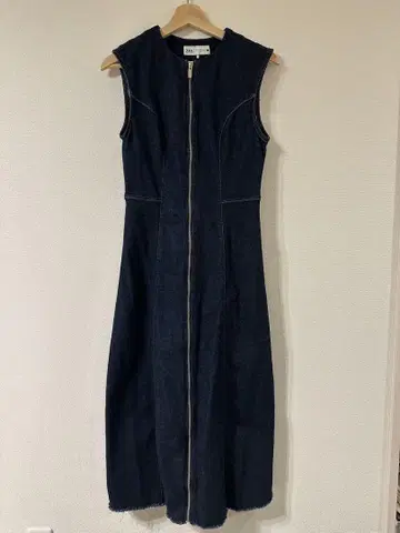ZARA 데님 슬리브리스 롱 원피스 / S