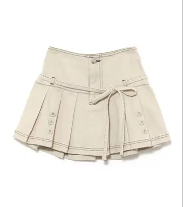 andmary Kika button mini skirt beige M