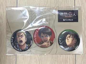 진격의 거인 WIT STUDIO 리바이 엘렌 엘빈 캔뱃지 세트