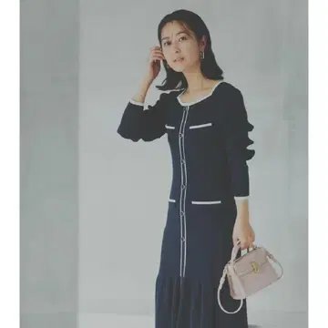 [컨디션 최상] 23AW 셀포드 니트 원피스 맥시 길이 36 네이비