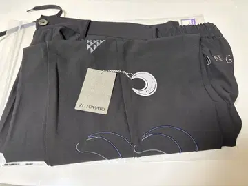 ZUTOMAYO YAKI YAKI YANKEE 블랙 팬츠 파도 자수