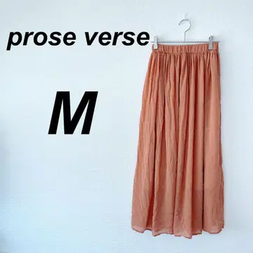 prose verse 새상품급 플레어 스커트 M 핑크 플리츠 시어