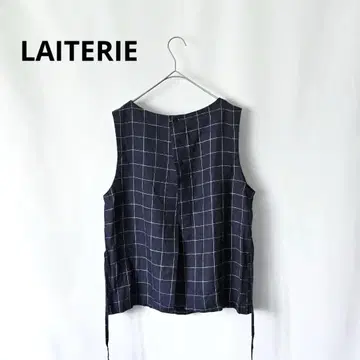 LAITERIE 레잇토리 2way 린넨 슬리브리스 블라우스