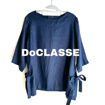 [DoCLASSE] 블라우스 네이비 린넨 100% 리본