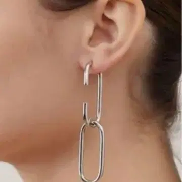 MARIA BLACK Oval Link Pierced 오벌 링크 귀걸이