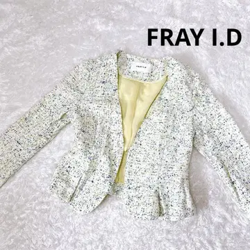 FRAY I.D 프레이아이디 트위드 썸머 자켓 라임그린