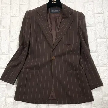 [새상품급] Ralph Lauren 스트라이프 테일러드 자켓 브라운