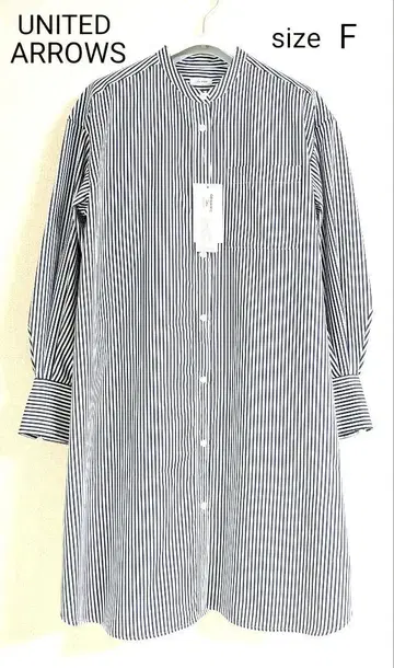 UNITED ARROWS 스트라이프 셔츠 원피스 F