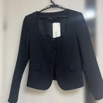 새상품 ZARA 블랙 노카라 자켓 S 사이즈