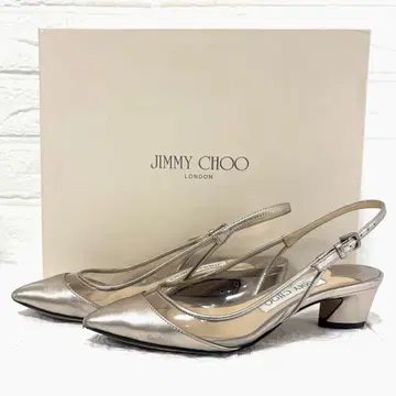 Jimmy Choo 22cm 핑크 골드 뮬
