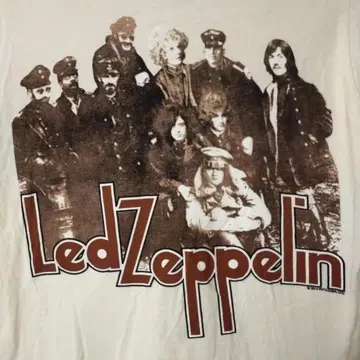 레어 새상품급 Led Zeppelin 레드 제플린 2nd 티셔츠 화이트