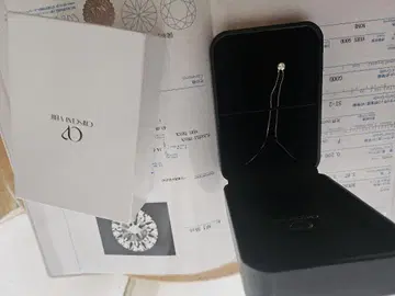 감정서 포함 0.2캐럿 플래티넘 심플 다이아몬드 목걸이