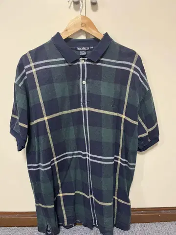 Nautica 체크 무늬 피케 셔츠 L/G
