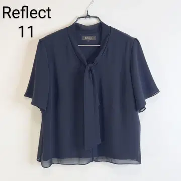 Reflect 보타이 블라우스 네이비 컬러