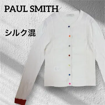 폴스미스 PAUL SMITH 가디건 니트 컬러풀 버튼 실크