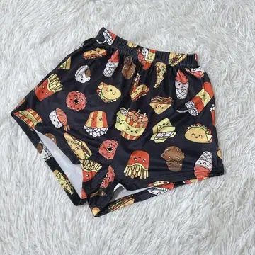 [ c4996 ] 새상품급 여성용 숏팬츠 블랙 올 패턴
