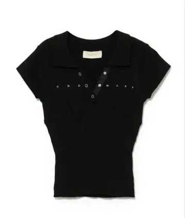 andmary 앤드마리 Lindsay logo tops 블랙