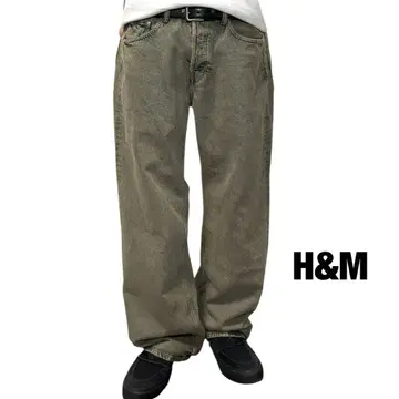 새상품 H&M Straight loose fit 와이드 배기 데님