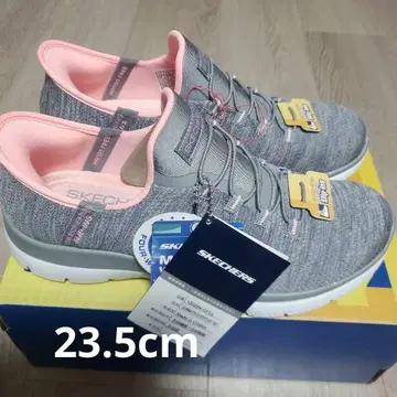 SKECHERS Slip-ins 그레이/핑크 23.5cm