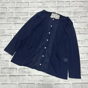 [클라우드나인] 니트 가디건 비침 얇은 소재 여성용 네이비 계열 M~L