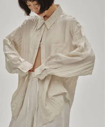 todayful Crape Satin Shirts 에크루