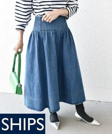 데님 개더 스커트 [SHIPS any DENIM] 사이즈 38