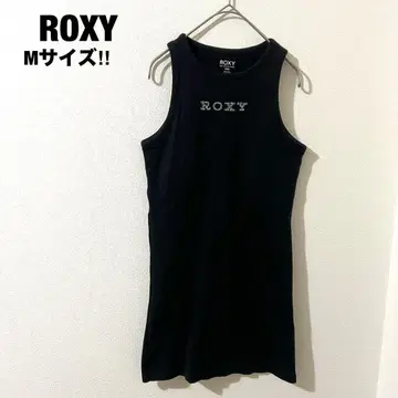 ROXY 록시 새상품급 탱크탑 원피스 로고 블랙 M 작은 체구 갸루