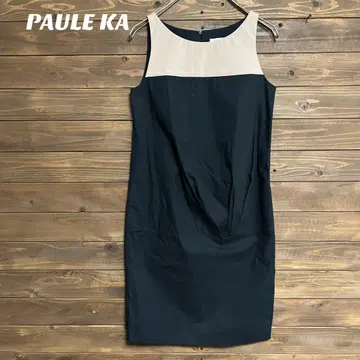 [폴카] PAULE KA 슬리브리스 무릎 기장 원피스 심플 S