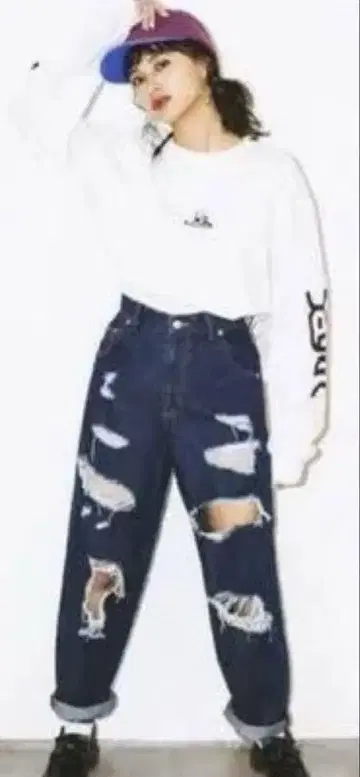 엑스걸 데미지 데님 팬츠 사이즈 1