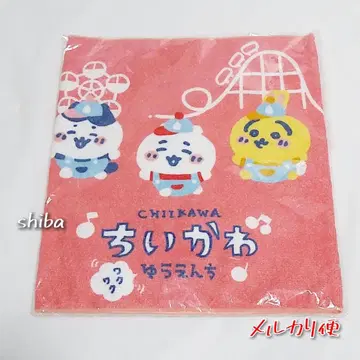 치이카와 두근두근 유원지 페이스 타월 하치와레 토끼 모몽가 랏코