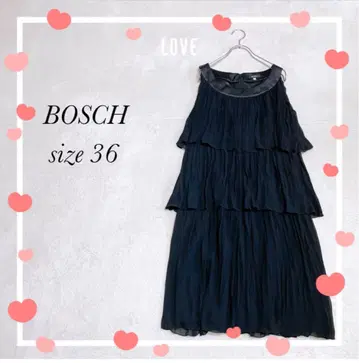 [BOSCH] 보쉬 (36) 슬리브리스 원피스 프릴 경사 블랙