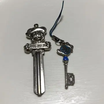 미키마우스 블랭크 키 합키 스페어 키 & 25주년 도날드 키 스트랩