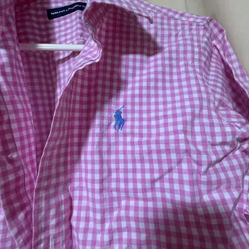 Ralph Lauren Sport 긴팔 셔츠 깅엄 체크 핑크