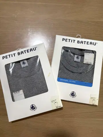 미사용 쁘띠바또 petitbateau 티셔츠 상의 2매 세트