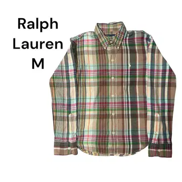 Ralph Lauren 체크 무늬 코튼 셔츠 M