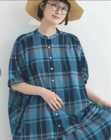 Lupilien 빅 마드라스 체크 블라우스