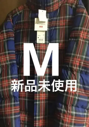 미사용 새상품 유니클로 JW 앤더슨 체크 다운 자켓 M