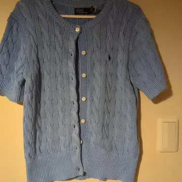 Polo by Ralph Lauren 반팔 가디건 M 라이트 블루