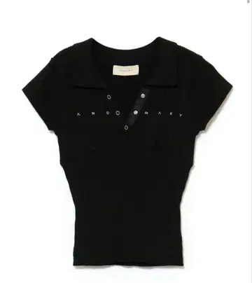 당일 발송 블랙 Lindsay logo tops andmary