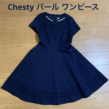 Chesty 체스티 네이비 펄 원피스