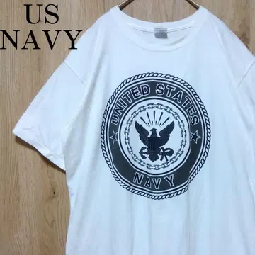 SOFFE US NAVY 구제 티셔츠 USA 제조 화이트 L